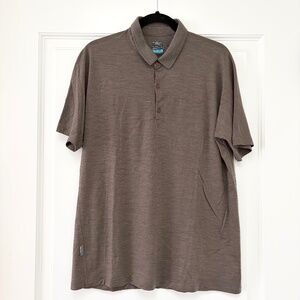 Icebreaker Merino Cool-Lite Brown Polo - Large